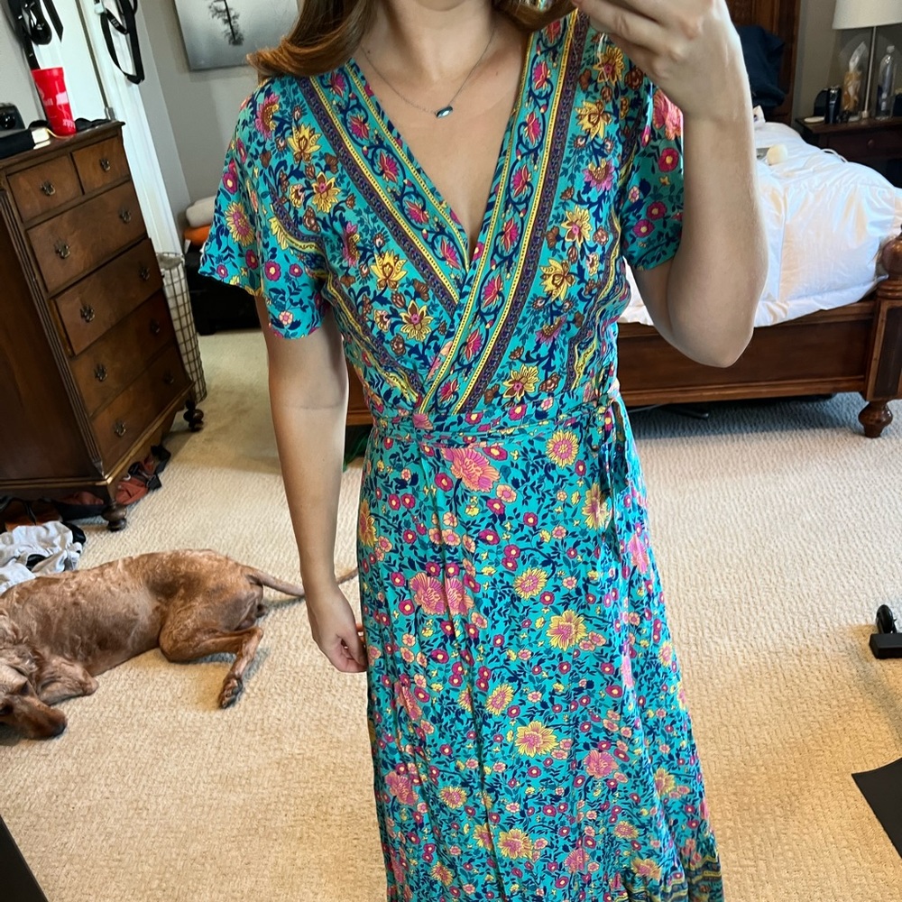 Floral wrap dress